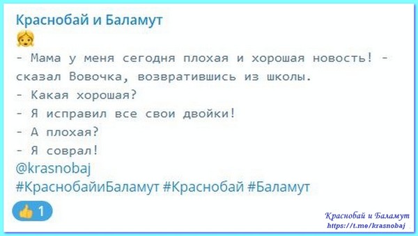 Краснобай и Баламут
https://t.me/krasnobaj 
@krasnobaj
#КраснобайиБаламут #Краснобай #Баламут
Krasnobaj i Balamut
https://vk.com/album-57971047_283680241