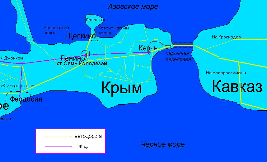 Крым азовское море карта