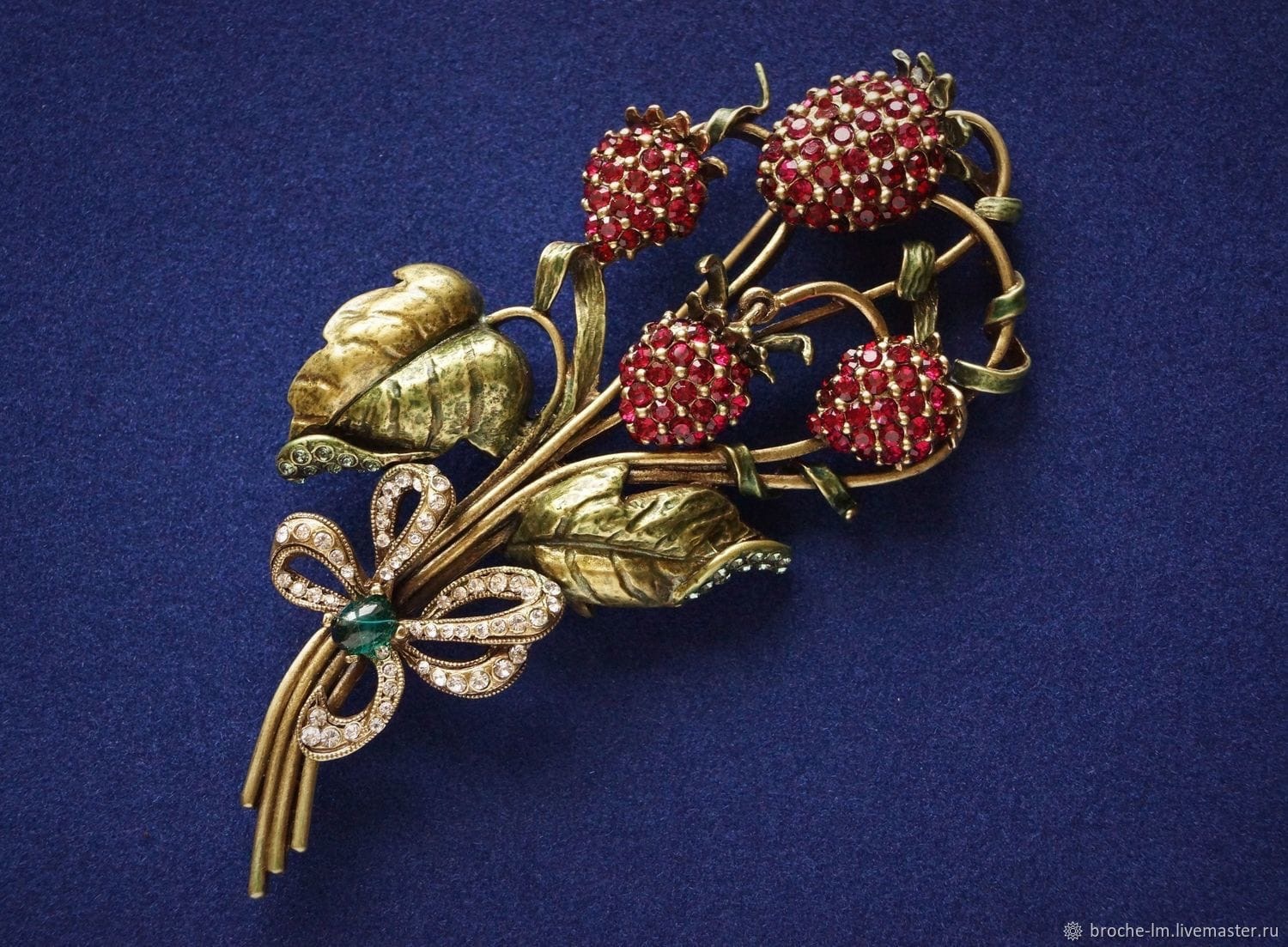 Sarah coventry strawberry brooch